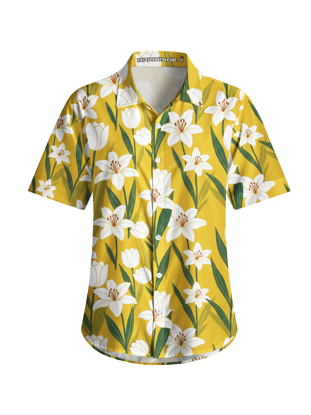 Orionride Yellow Lily Zipper Pockets Ultra Lightweight Short Sleeves Women's Gravel Shirt