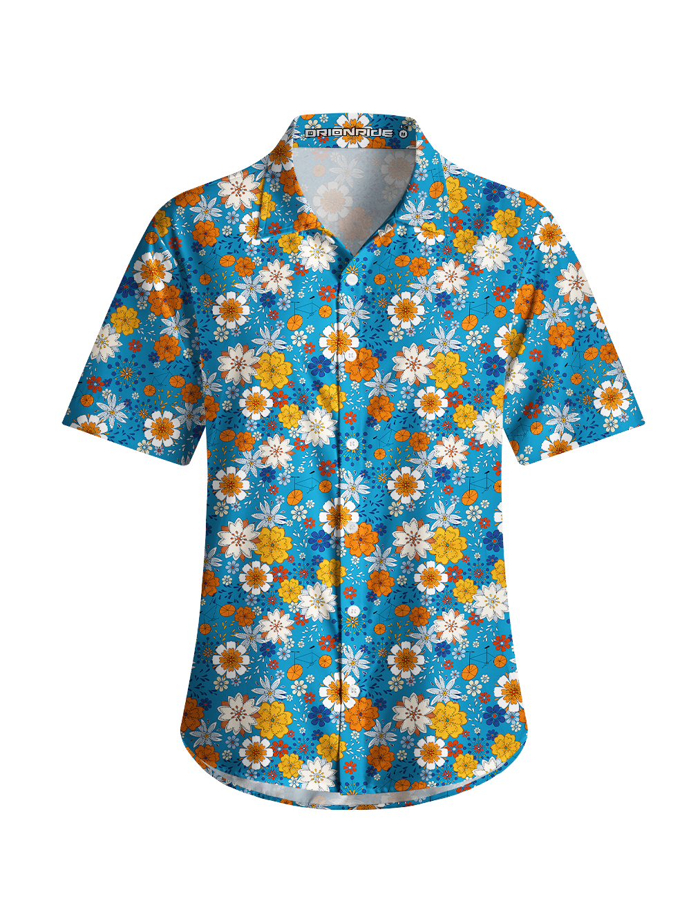 Orionride Fragrant Flowers Zipper Pockets Ultra Lightweight Short Sleeves Women's Gravel Shirt