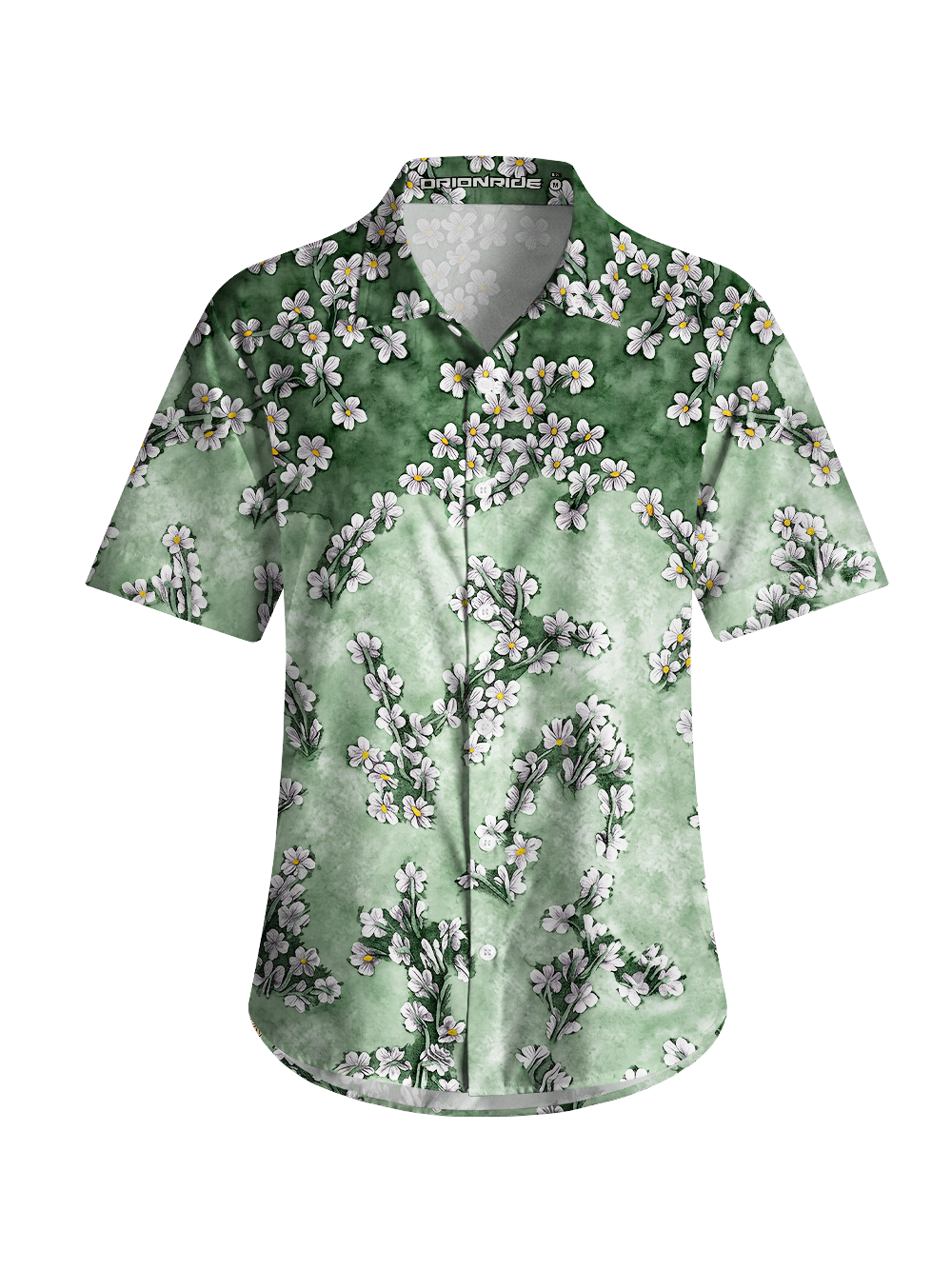 Orionride Dye Flower Zipper Pockets Ultra Lightweight Short Sleeves Women's Gravel Shirt