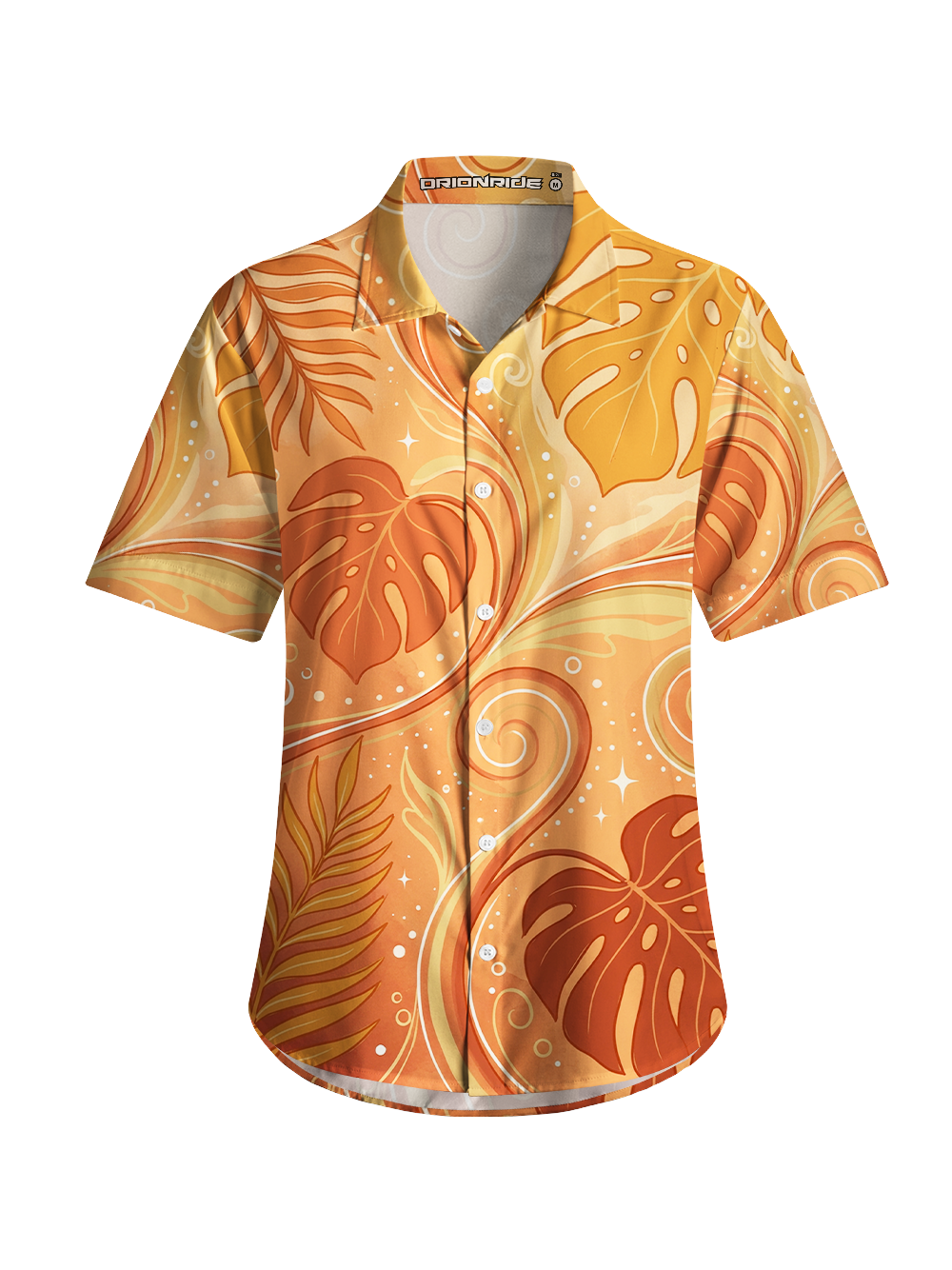 Orionride Monstera Leaf Shape Zipper Pockets Ultra Lightweight Short Sleeves Women's Gravel Shirt