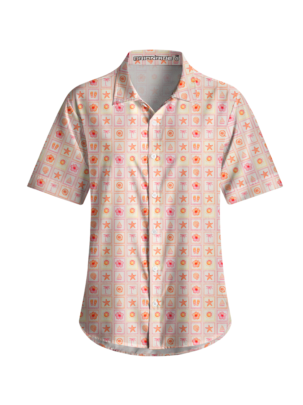 Orionride Hawaii Vacation Zipper Pockets Ultra Lightweight Short Sleeves Women's Gravel Shirt
