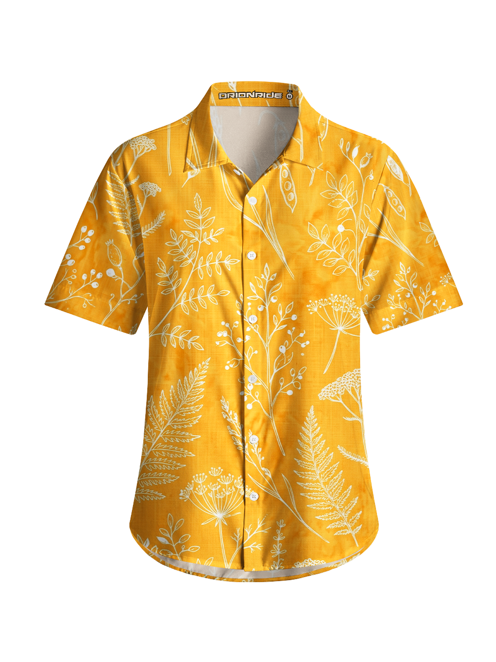 Orionride Sunny Botanical Zipper Pockets Ultra Lightweight Short Sleeves Women's Gravel Shirt