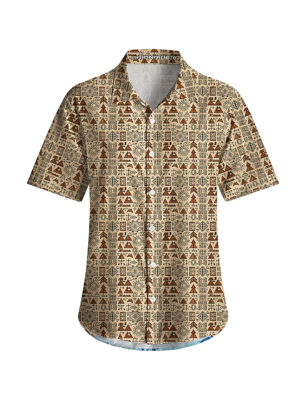 Orionride Tribal Art Zipper Pockets Ultra Lightweight Short Sleeves Women's Gravel Shirt