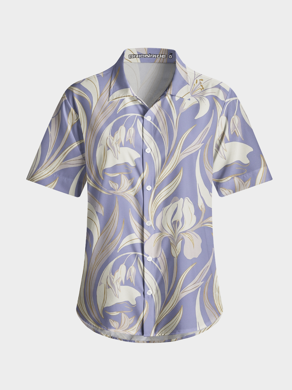 Orionride Iris Bloom Zipper Pockets Ultra Lightweight Short Sleeves Women's Gravel Shirt