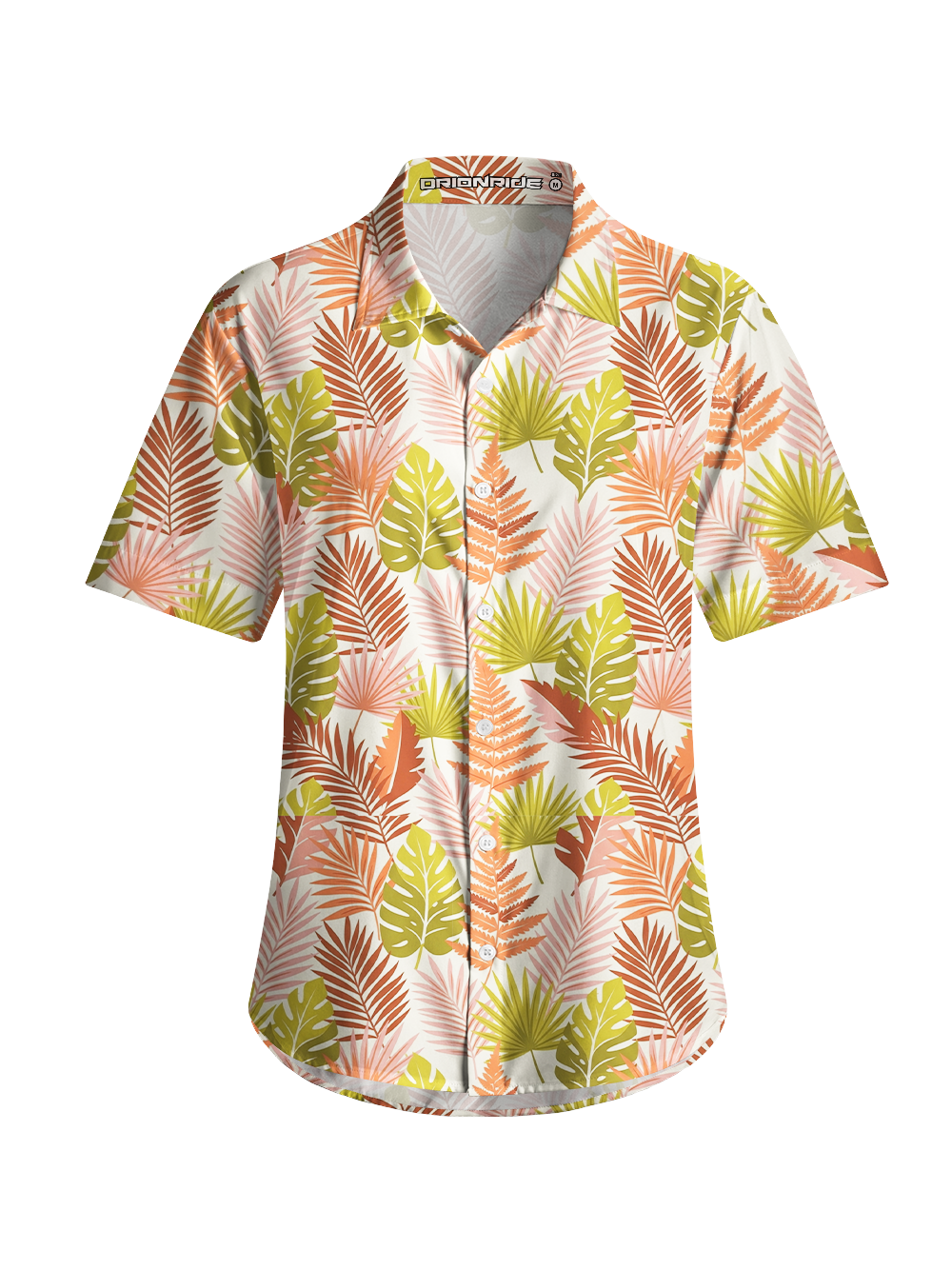 Orionride Fine Fern Leaves Zipper Pockets Ultra Lightweight Short Sleeves Women's Gravel Shirt