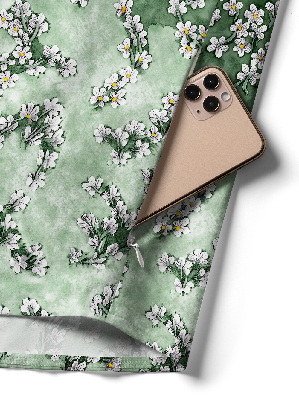 Orionride Dye Flower Zipper Pockets Ultra Lightweight Short Sleeves Women's Gravel Shirt