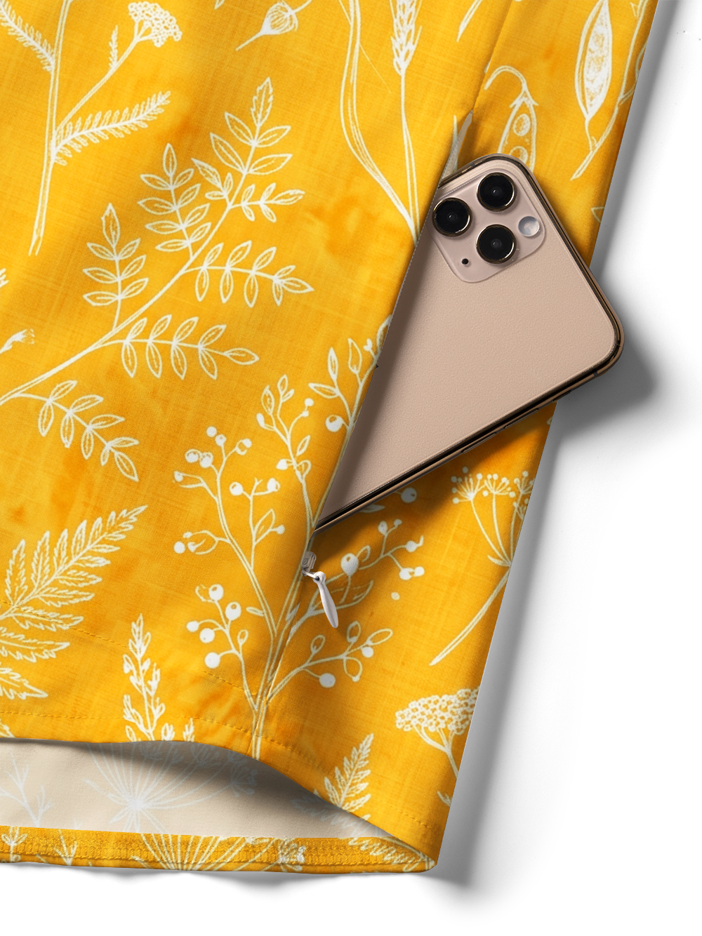 Orionride Sunny Botanical Zipper Pockets Ultra Lightweight Short Sleeves Women's Gravel Shirt