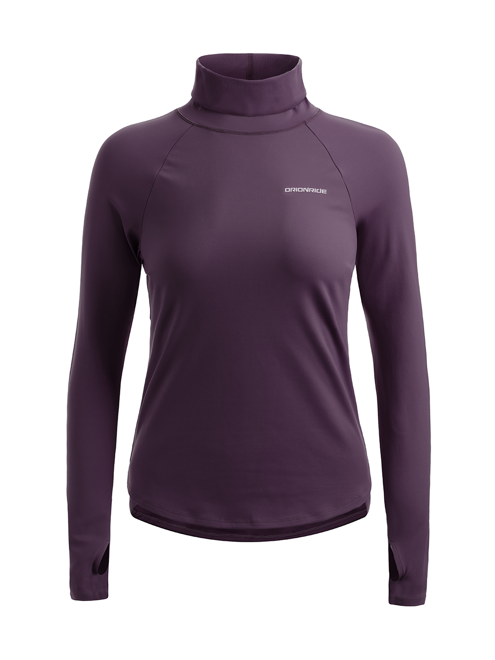 Orionride Women's Turtleneck Thermal Long Sleeve Cycling Shirt Purple