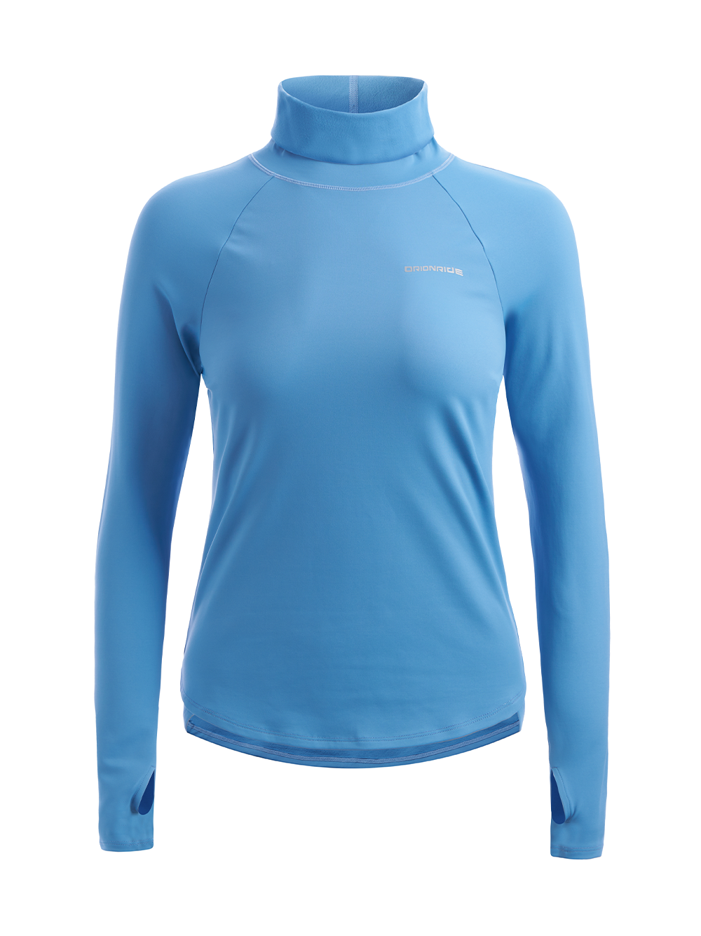 Orionride Women's Turtleneck Thermal Long Sleeve Cycling Shirt Blue