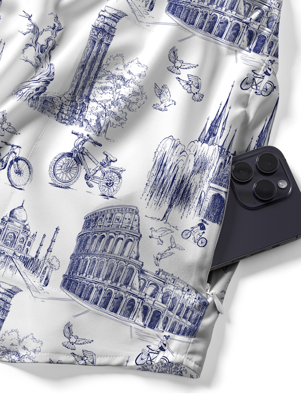 Orionride Short Sleeves Roman Stories Zipper Pockets Ultra Lightweight Gravel Shirt