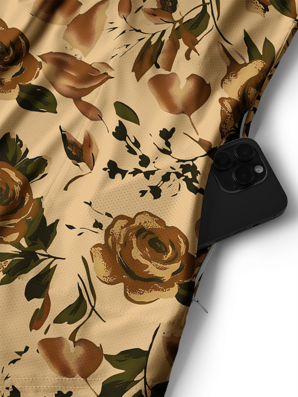 Orionride Midnight Roses Men's Stretchy Breathable Long Sleeve Gravel Shirt