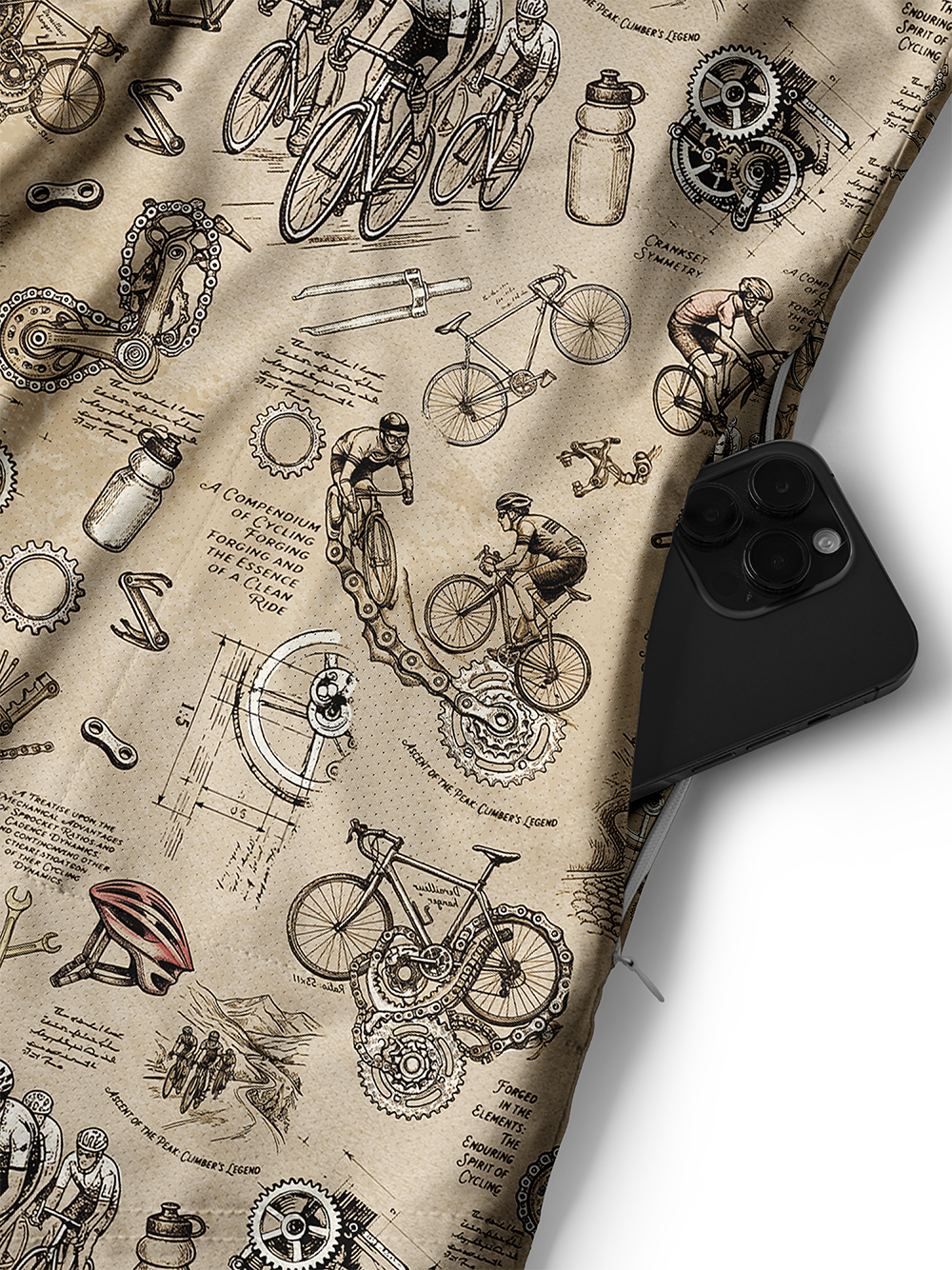 Orionride Cycling Notes Men's Stretchy Breathable Long Sleeve Gravel Shirt