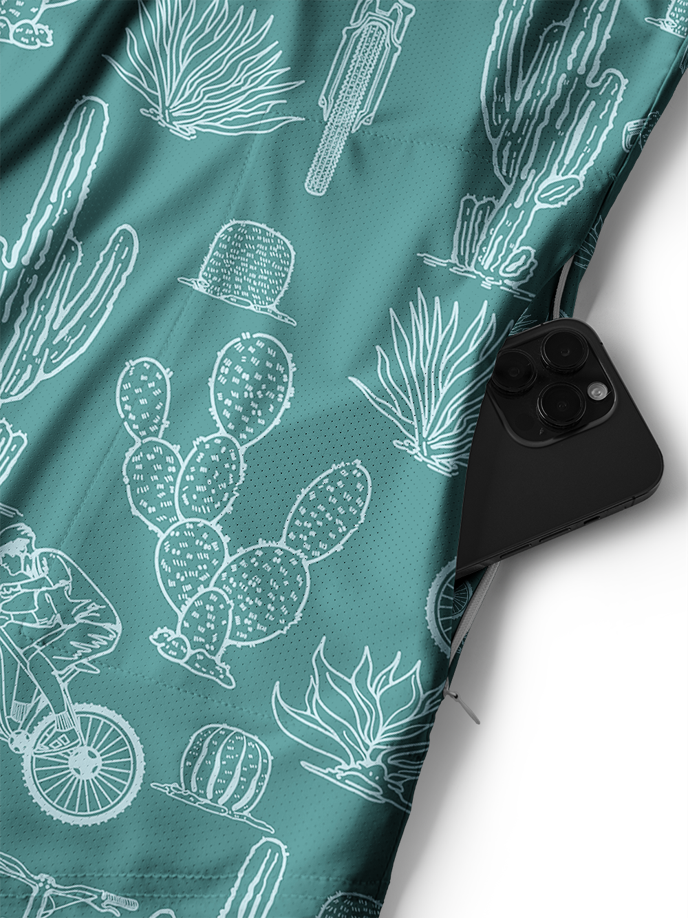 Orionride Desert Cactus Men's Stretchy Breathable Long Sleeve Gravel Shirt