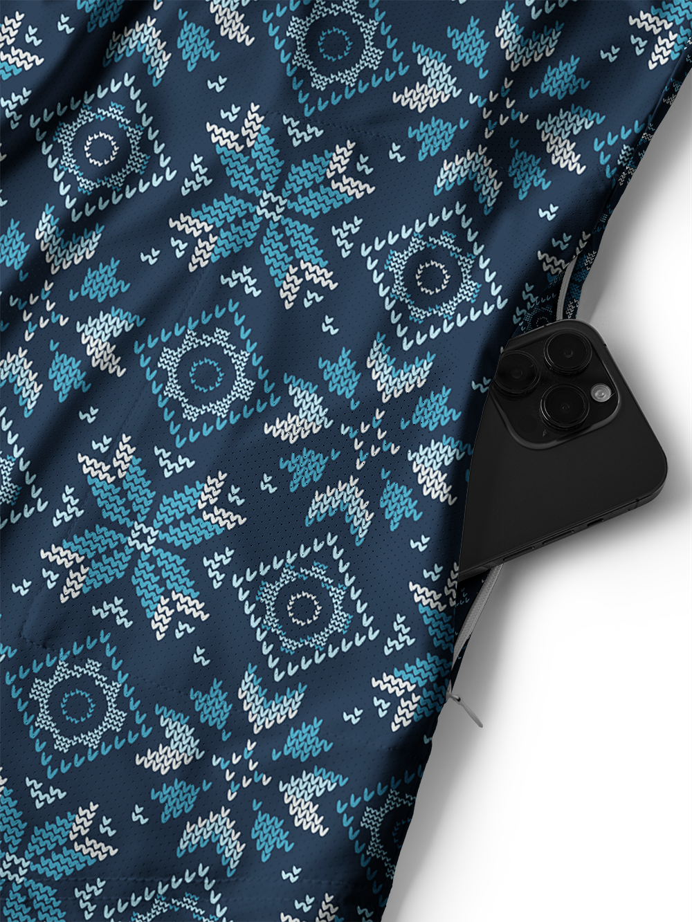 Orionride Snowflake Pattern Men's Stretchy Breathable Long Sleeve Gravel Shirt