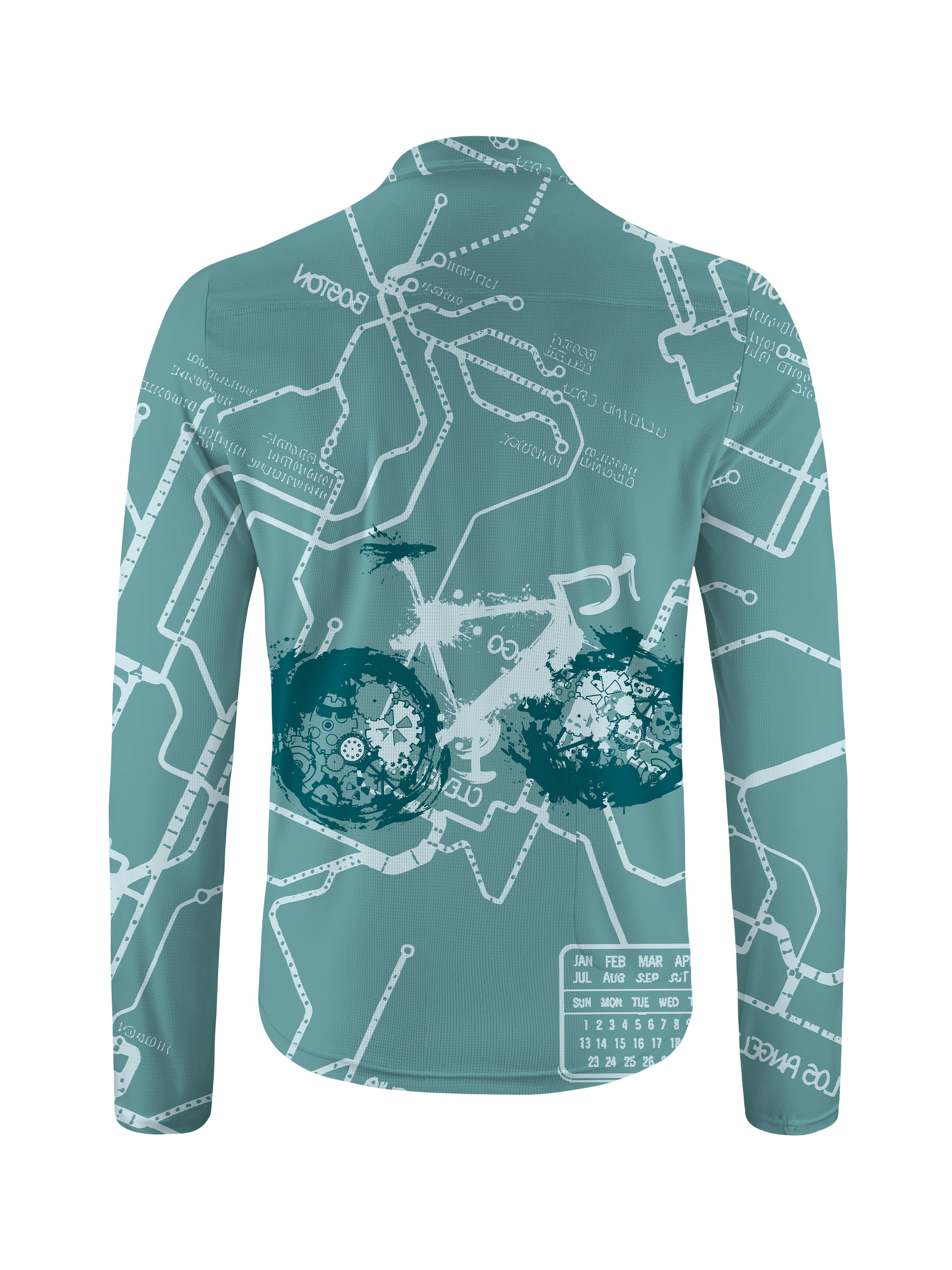 Orionride Green Trail Long Sleeve Half Zipper Mountain Bike Jersey
