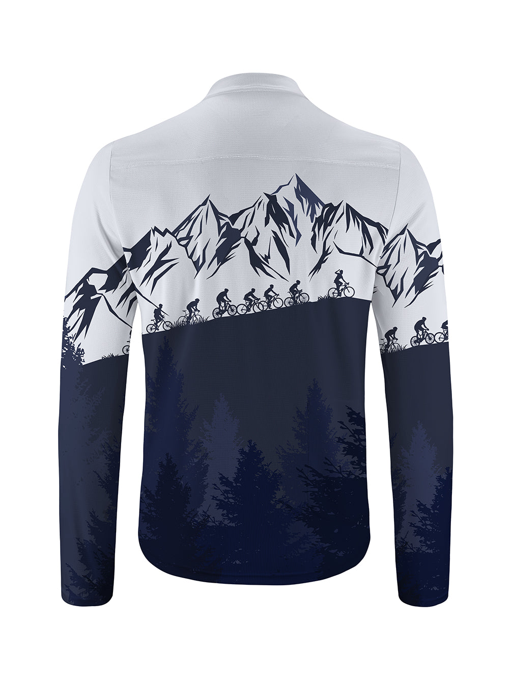 Orionride Riding In Groups Long Sleeve Half Zipper Mountain Bike Jersey
