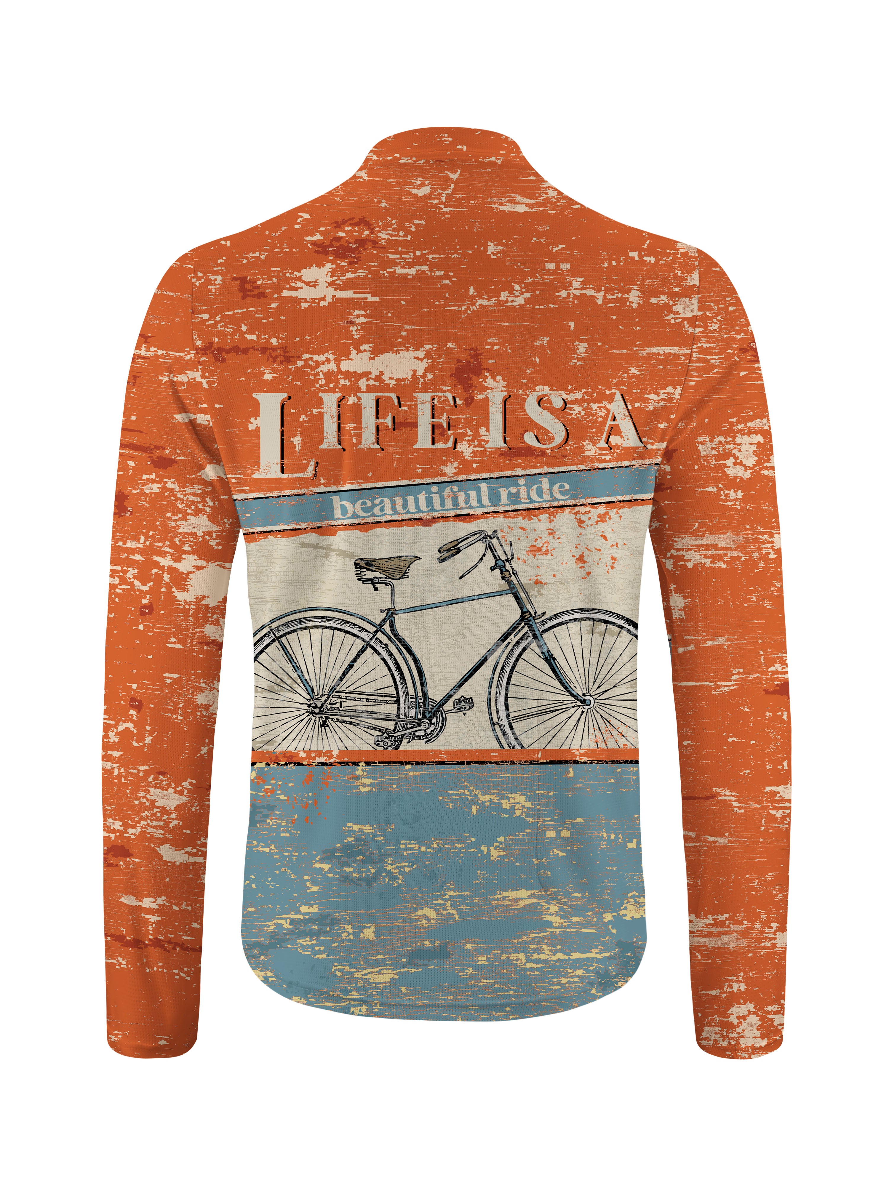 Orionride Beautiful Ride Long Sleeve Half Zipper Mountain Bike Jersey