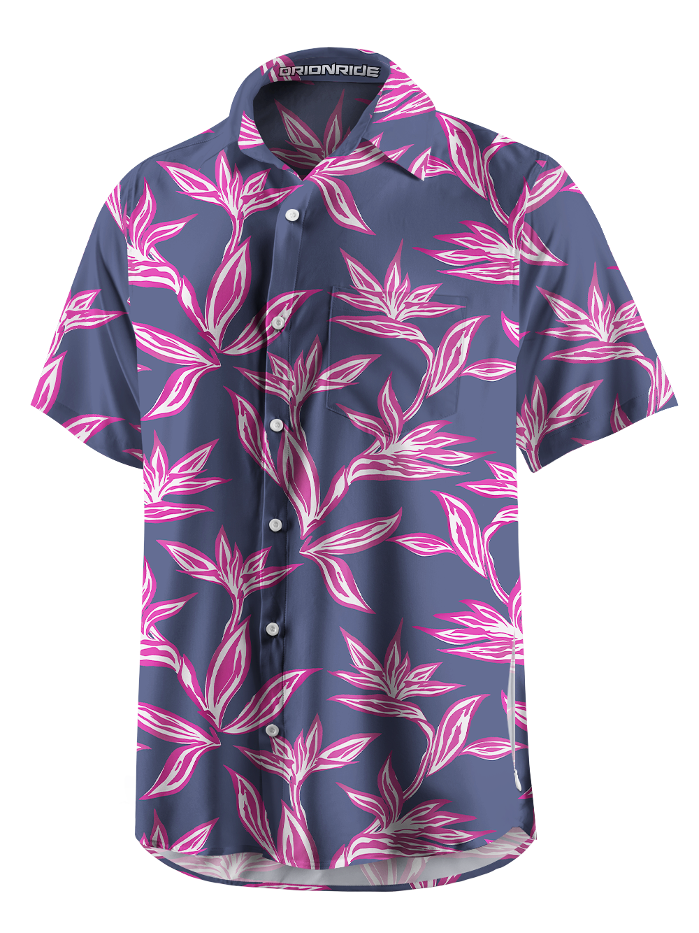 Orionride Strelitzia Reginae Zipper Pockets Ultra Lightweight Short Sleeves Gravel Shirt