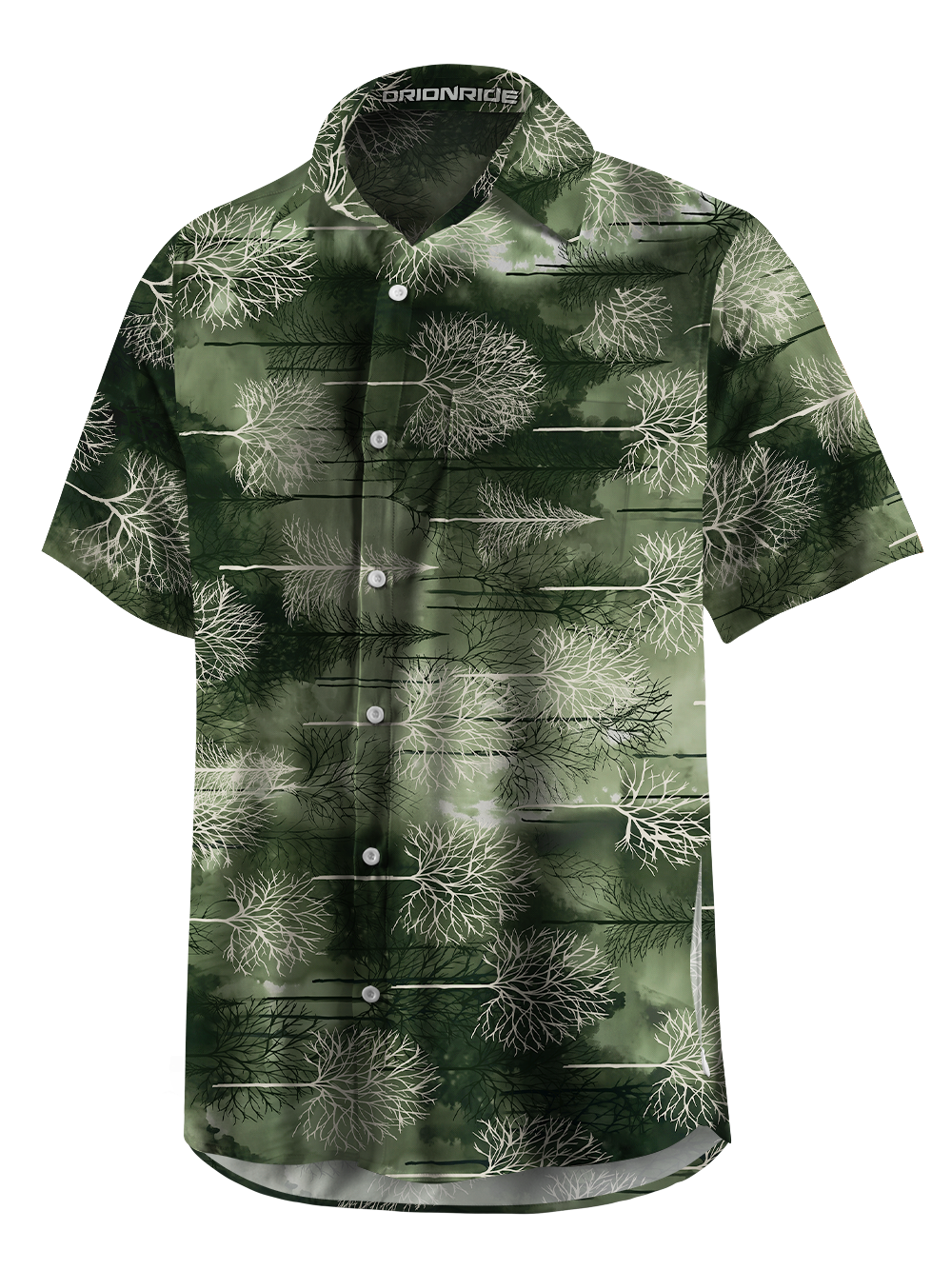 Orionride Mist Woods Zipper Pockets Ultra Lightweight Short Sleeves Gravel Shirt