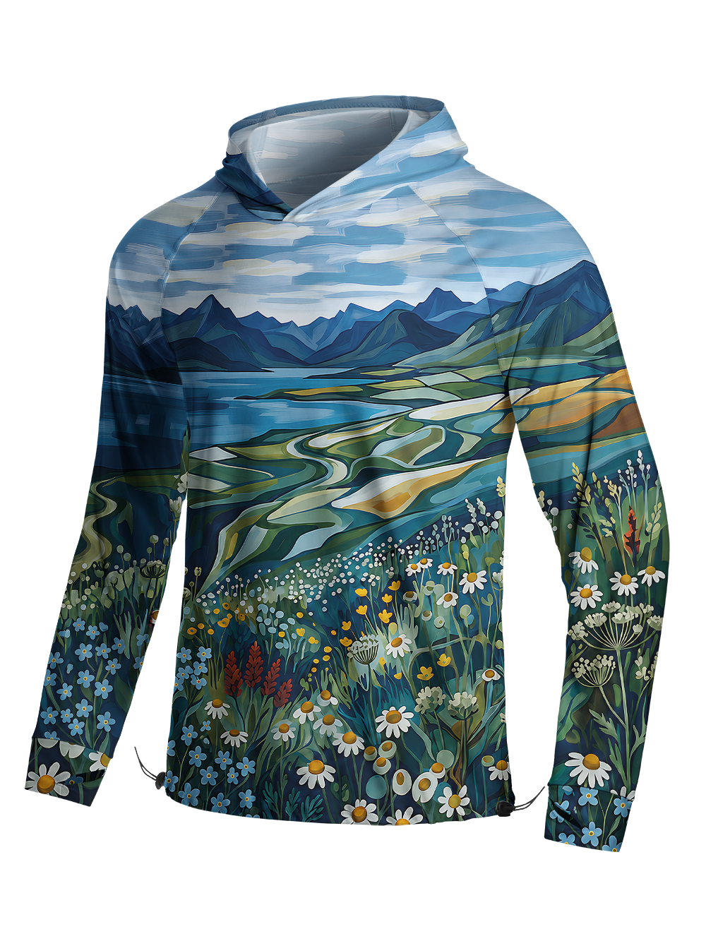 Orionride Wild Bloom Long Sleeve Cycling Hoodie Shirt