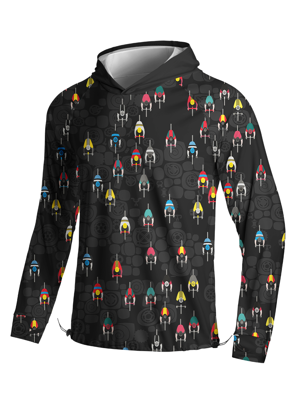 Orionride The World Of Cyclists Long Sleeve Cycling Hoodie Shirt