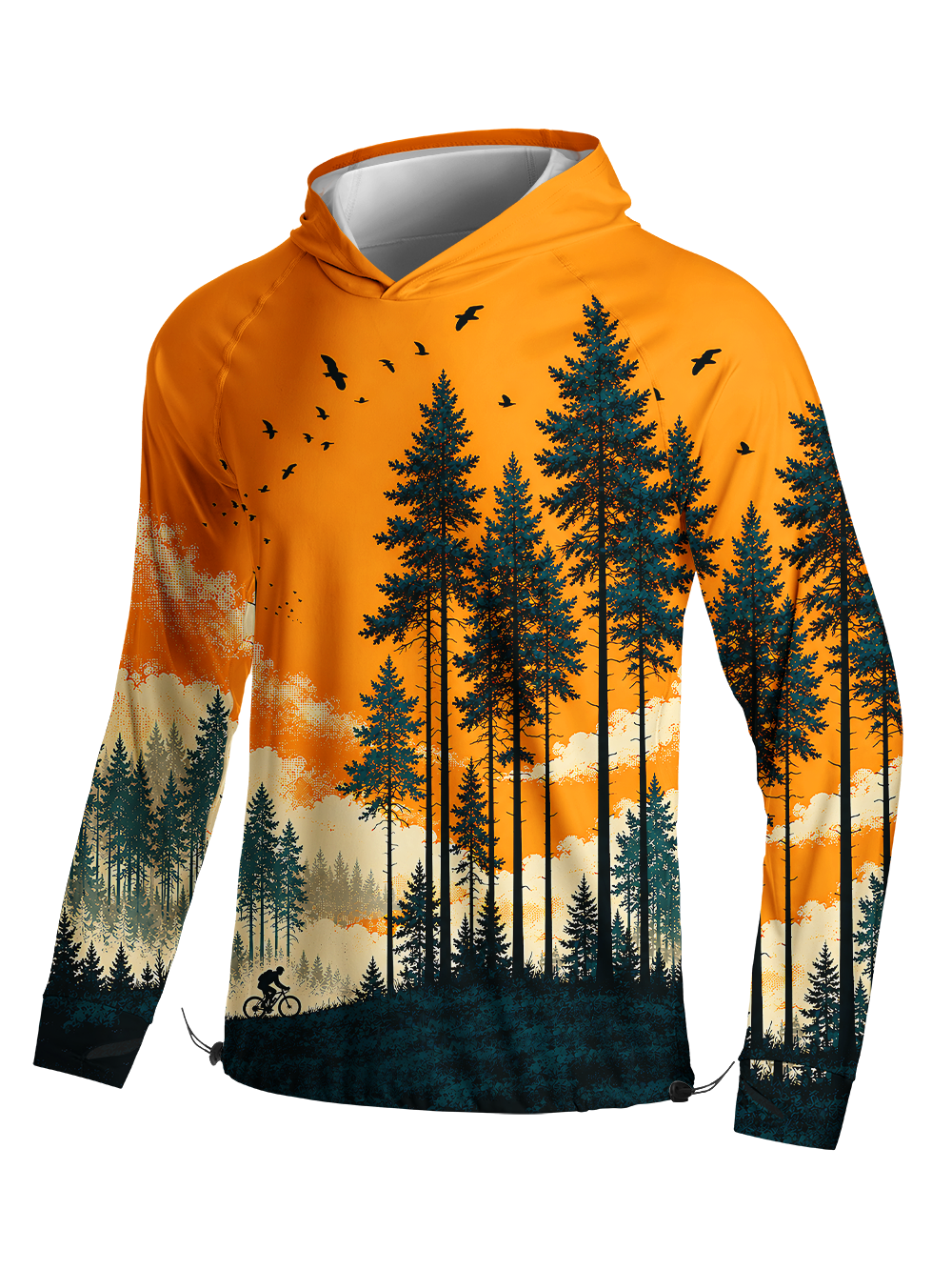 Orionride Sunset Solitude Long Sleeve Cycling Hoodie Shirt