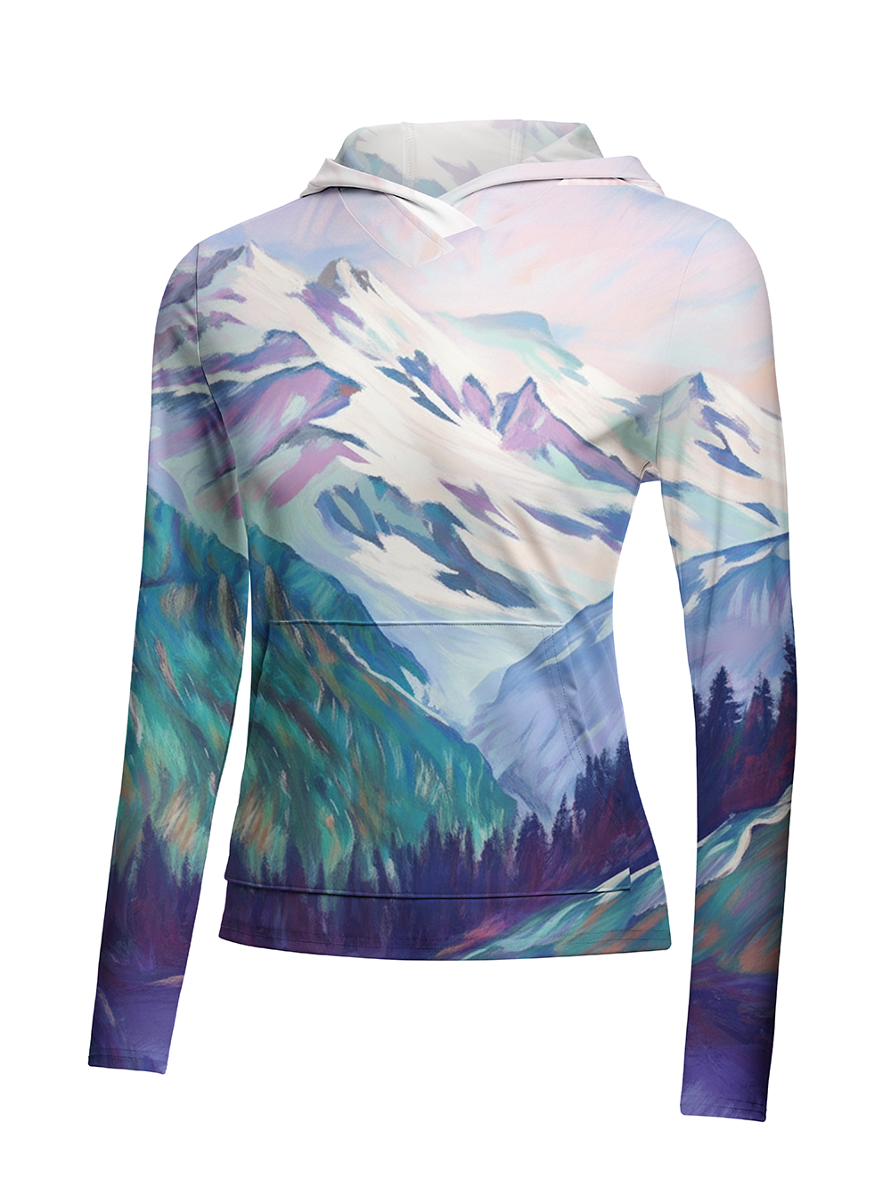 Orionride Forests And Valleys Women's Long Sleeve Cycling Hoodie Shirt