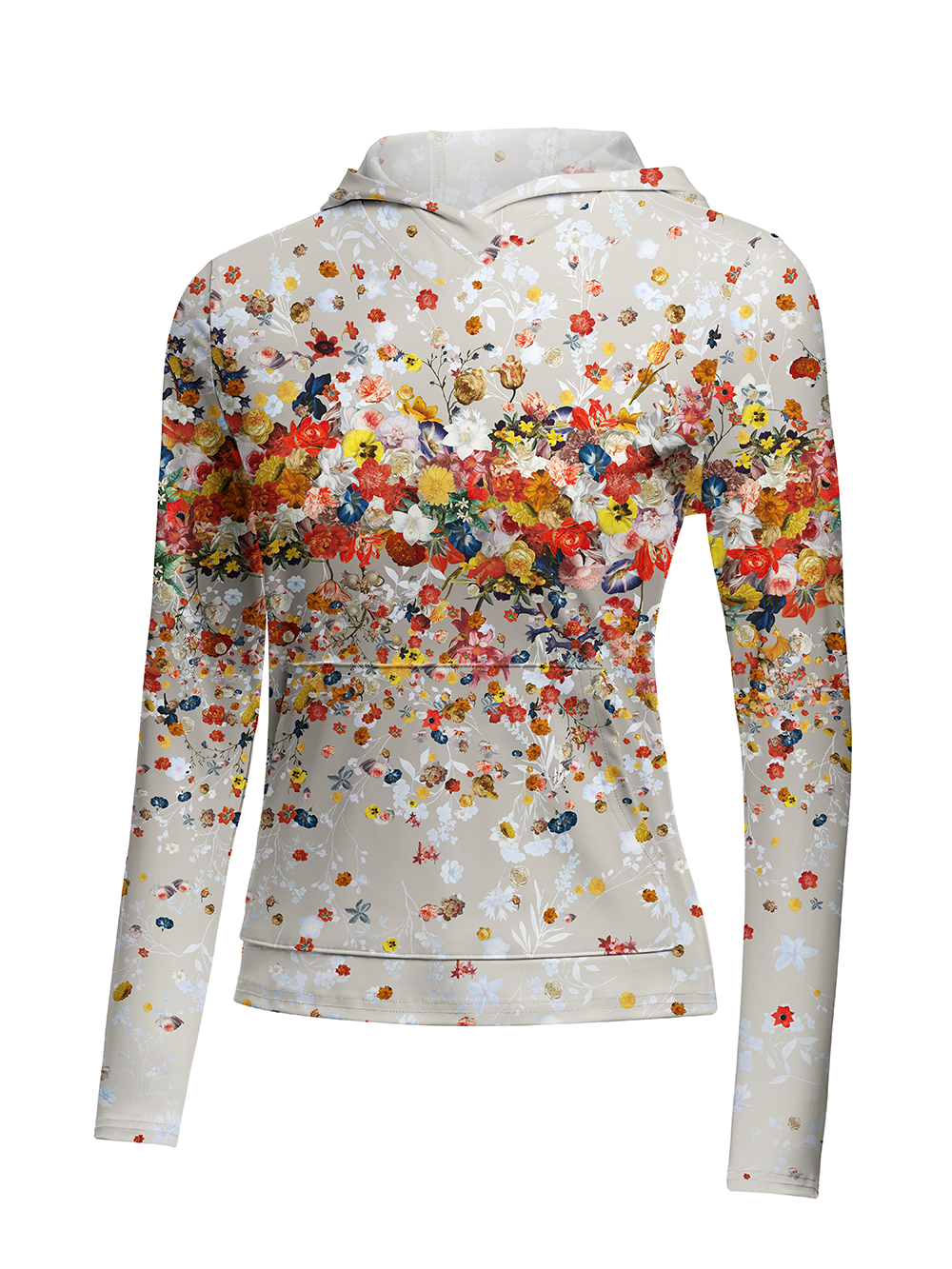 Orionride Flowers Flying Women's Long Sleeve Cycling Hoodie Shirt
