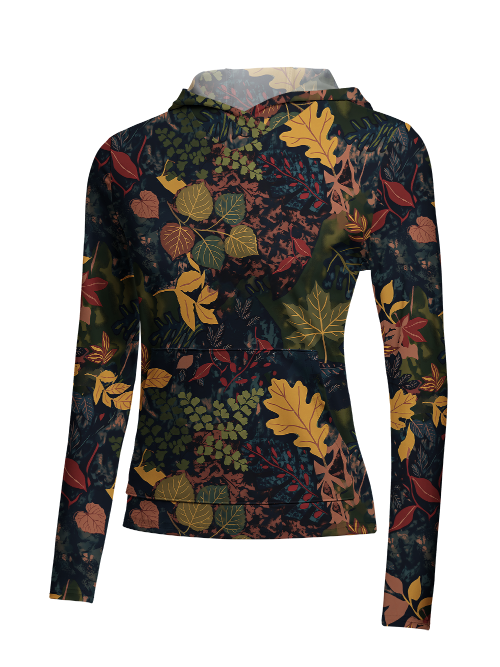 Orionride Fallen Leaves Women's Long Sleeve Cycling Hoodie Shirt