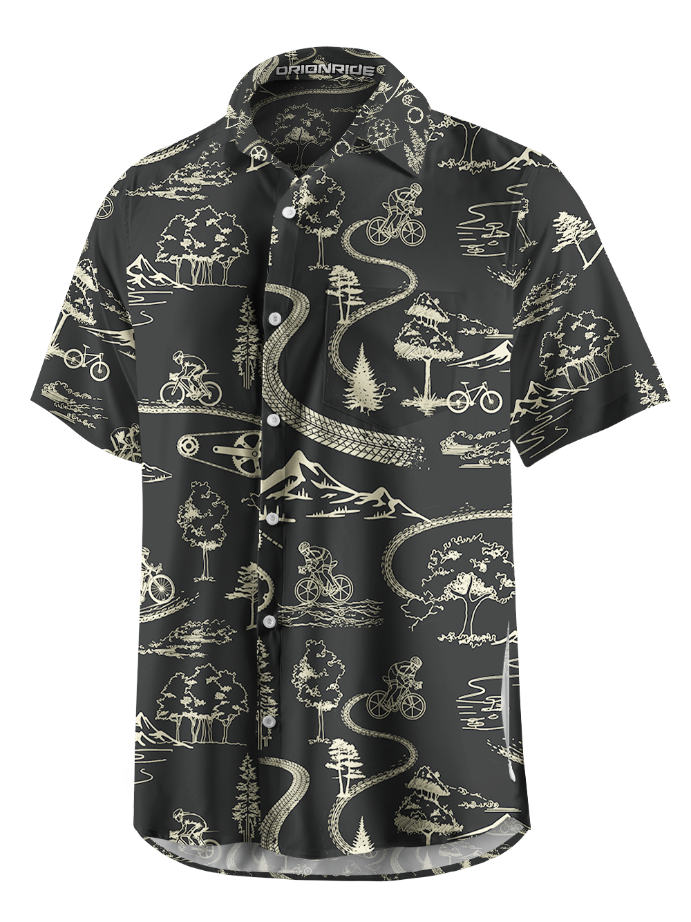 Orionride Traces Of Courage Zipper Pockets Ultra Lightweight Short Sleeves Gravel Shirt