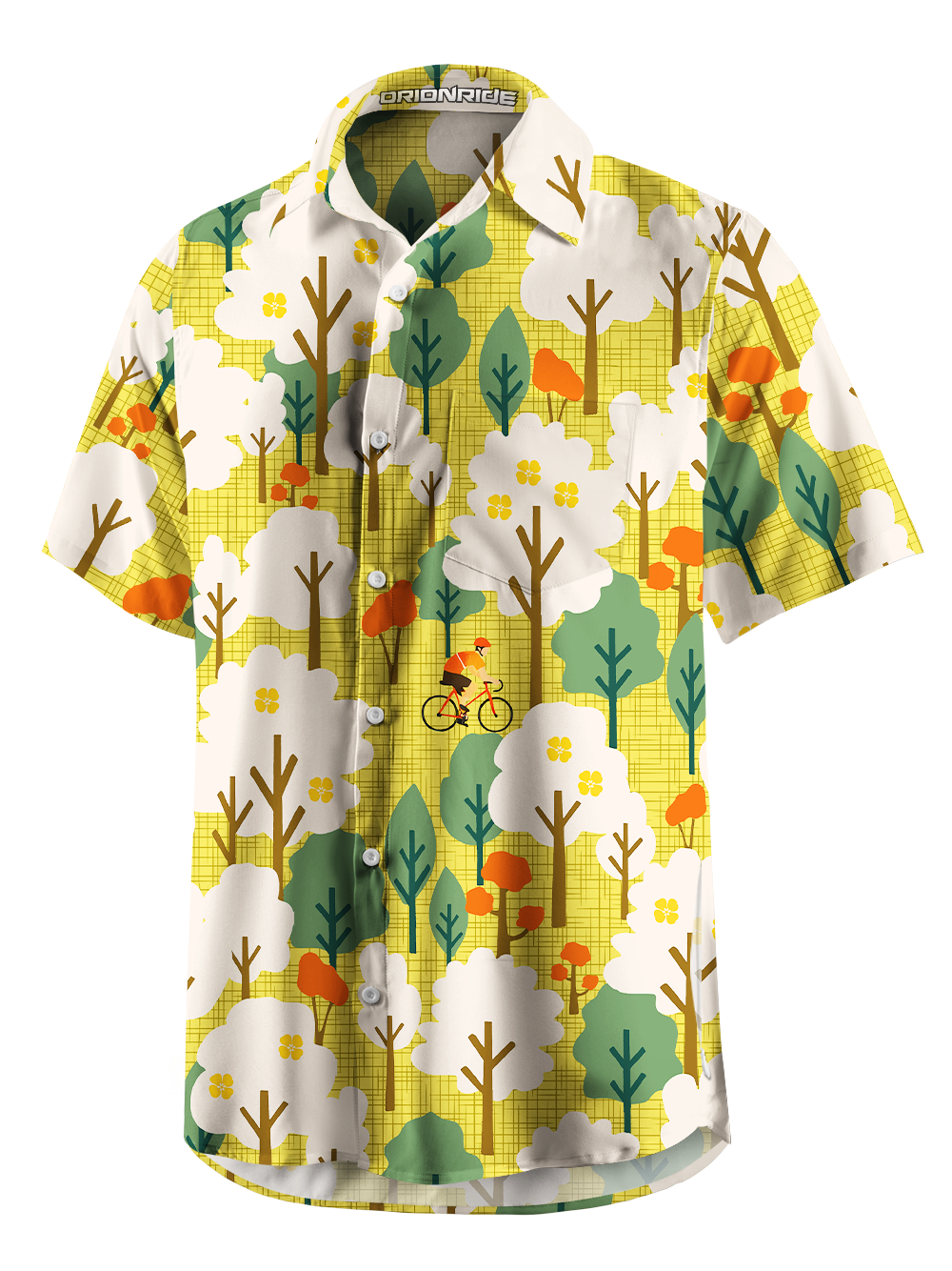 Orionride Forest Rendezvous Zipper Pockets Ultra Lightweight Short Sleeves Gravel Shirt