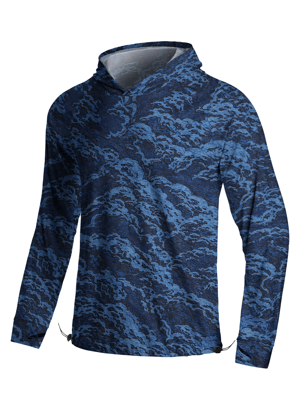 Orionride Surging Waves Long Sleeve Cycling Hoodie Shirt