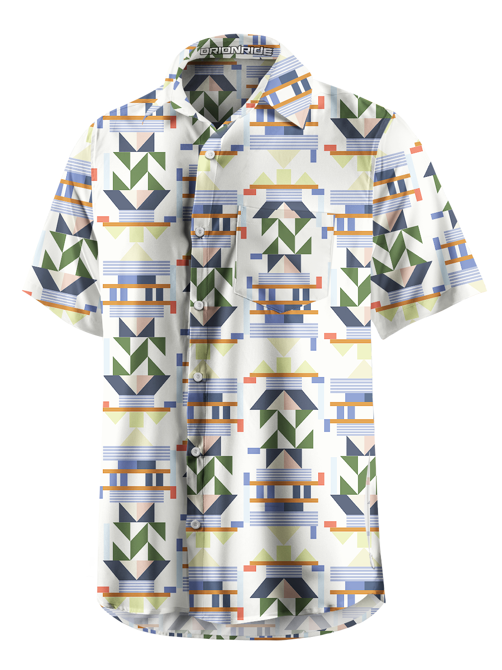 Orionride Layered Buildings Zipper Pockets Ultra Lightweight Short Sleeves Gravel Shirt