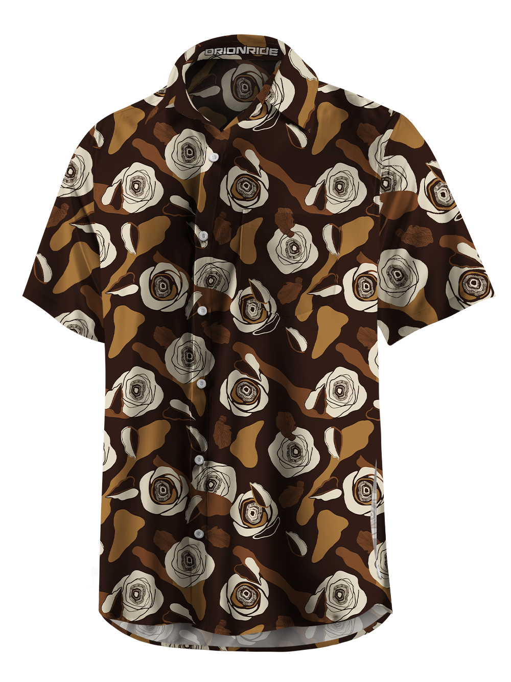 Orionride Abstract Garden Zipper Pockets Ultra Lightweight Short Sleeves Gravel Shirt