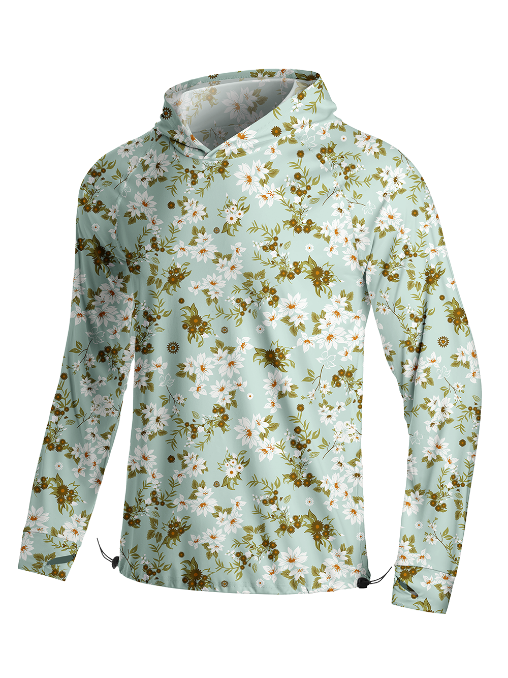 Orionride Blooming Flowers Long Sleeve Cycling Hoodie Shirt