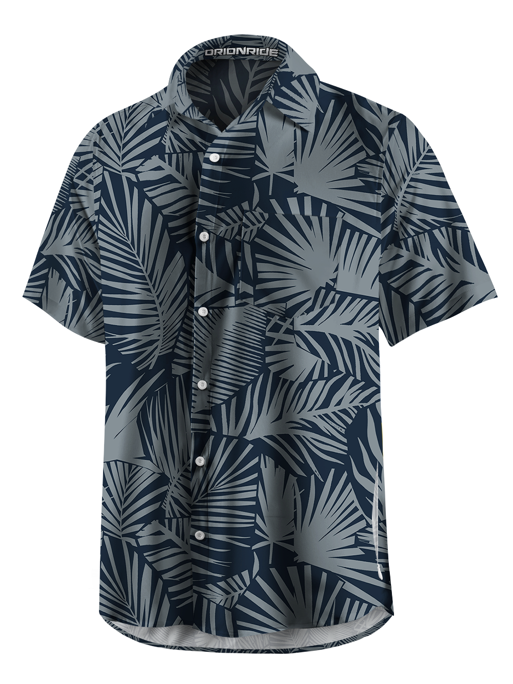 Orionride Leaf Silhouette Zipper Pockets Ultra Lightweight Short Sleeves Gravel Shirt