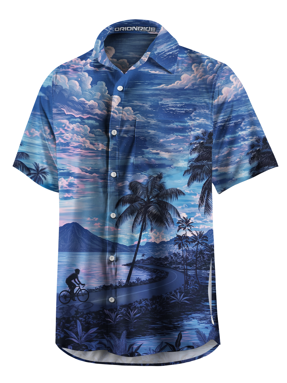Orionride Coastal Highway Zipper Pockets Ultra Lightweight Short Sleeves Gravel Shirt