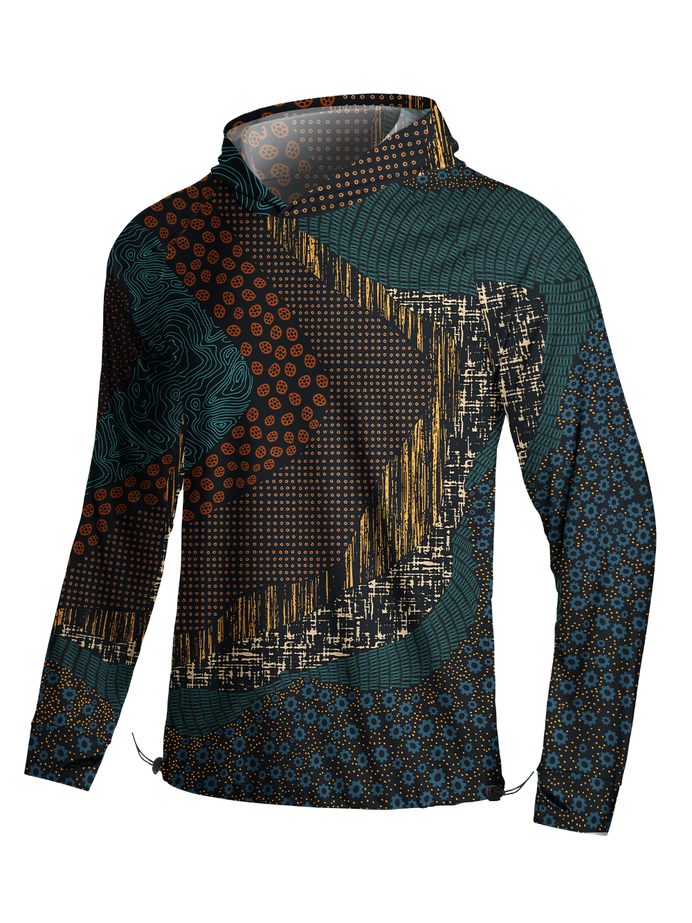 Orionride Map Code Long Sleeve Cycling Hoodie Shirt