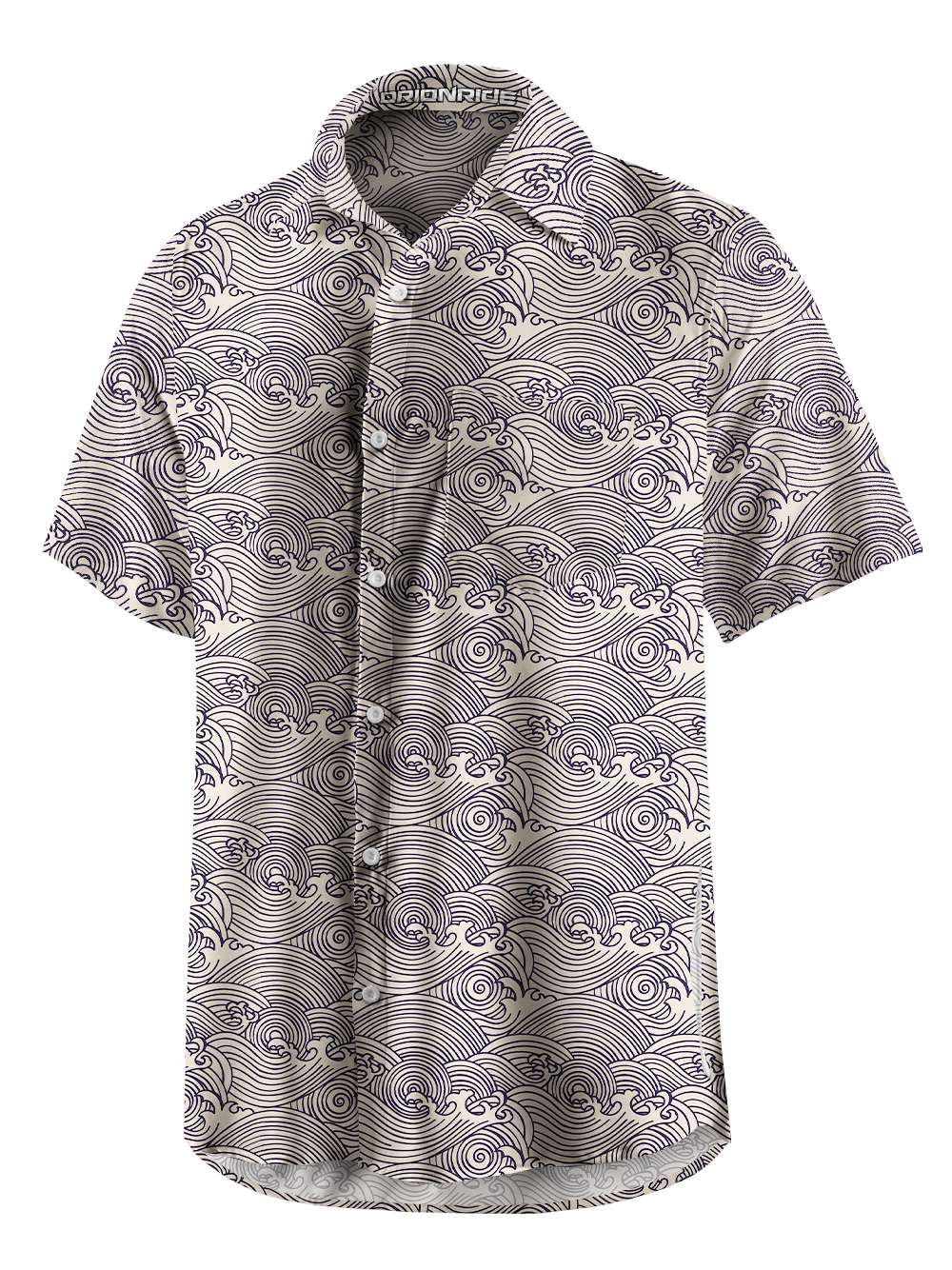 Orionride Wave Stripes Zipper Pockets Ultra Lightweight Short Sleeves Gravel Shirt