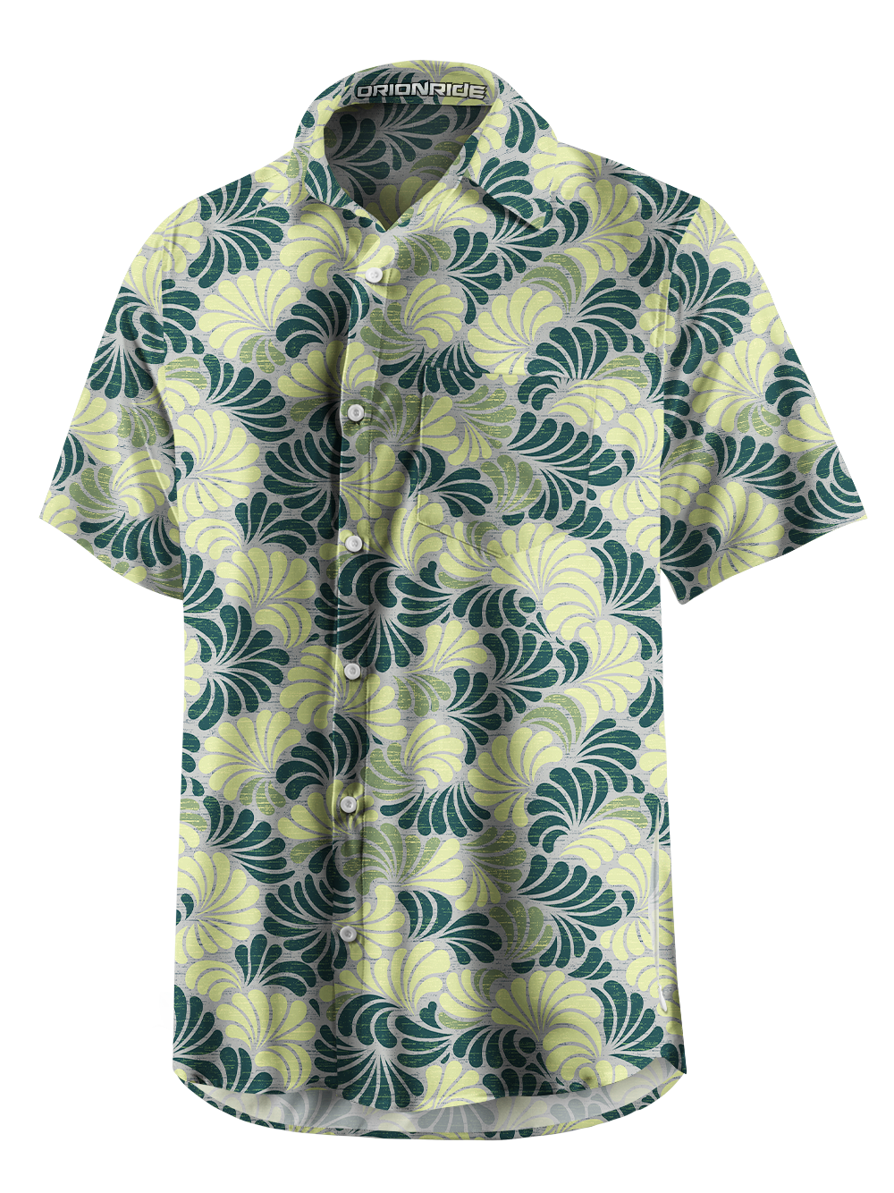 Orionride Abstract Petals Zipper Pockets Ultra Lightweight Short Sleeves Gravel Shirt