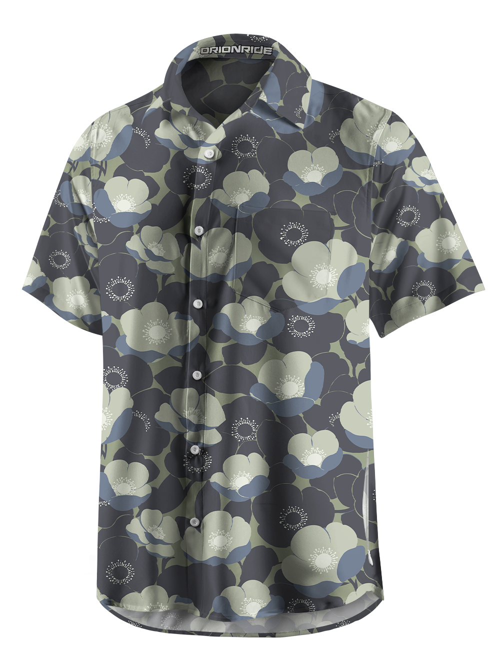 Orionride Layered Bloom Zipper Pockets Ultra Lightweight Short Sleeves Gravel Shirt
