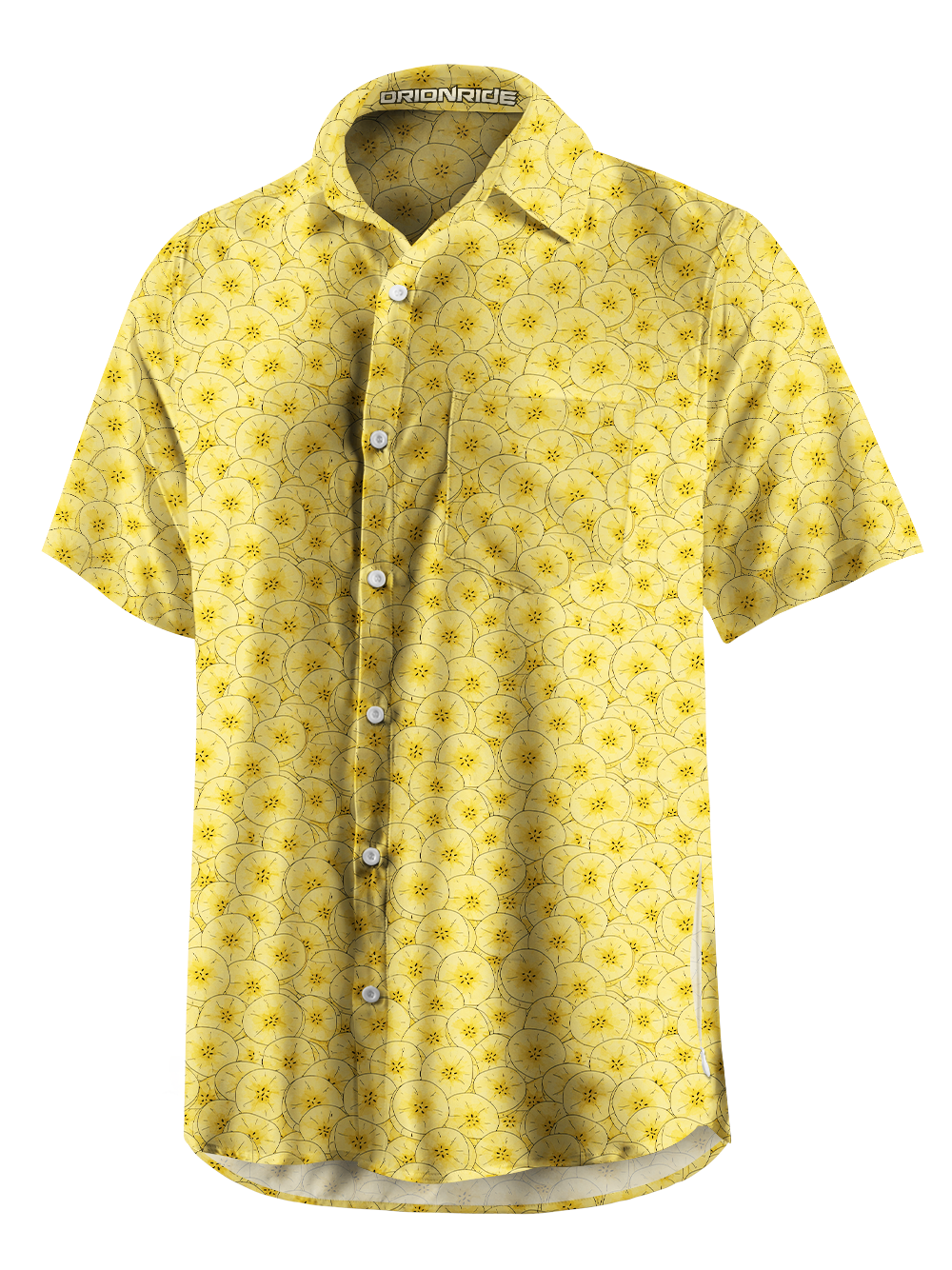 Orionride Banana Chips Zipper Pockets Ultra Lightweight Short Sleeves Gravel Shirt