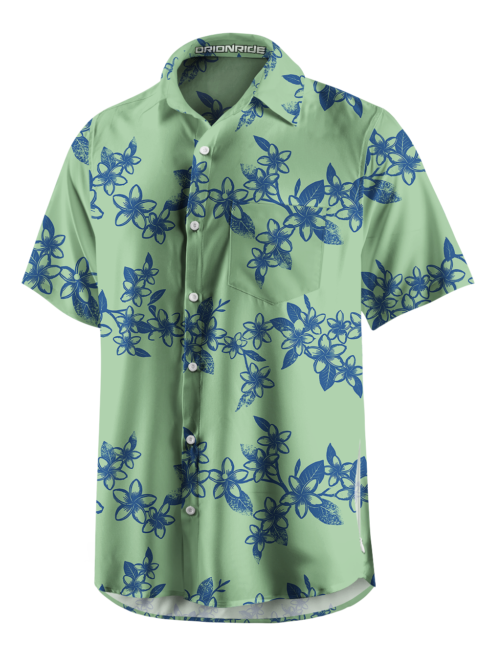 Orionride Ring-shaped Flowers Zipper Pockets Ultra Lightweight Short Sleeves Gravel Shirt