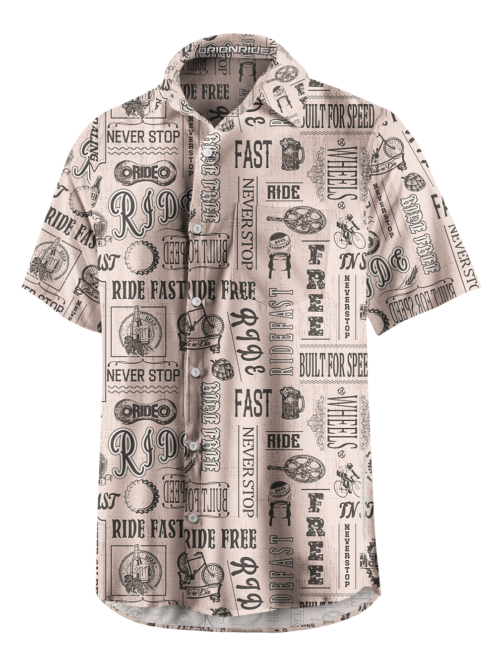 Orionride Never Stop Zipper Pockets Ultra Lightweight Short Sleeves Gravel Shirt