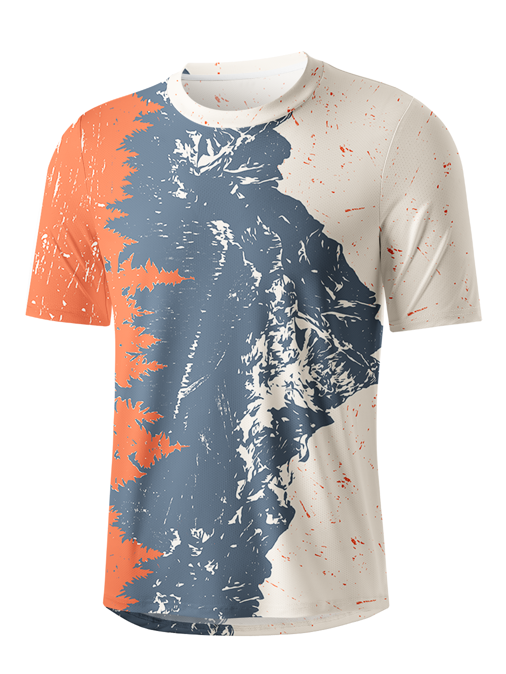 Orionride Mountain Reflection Men's Breathable Short Sleeve Technical Tee