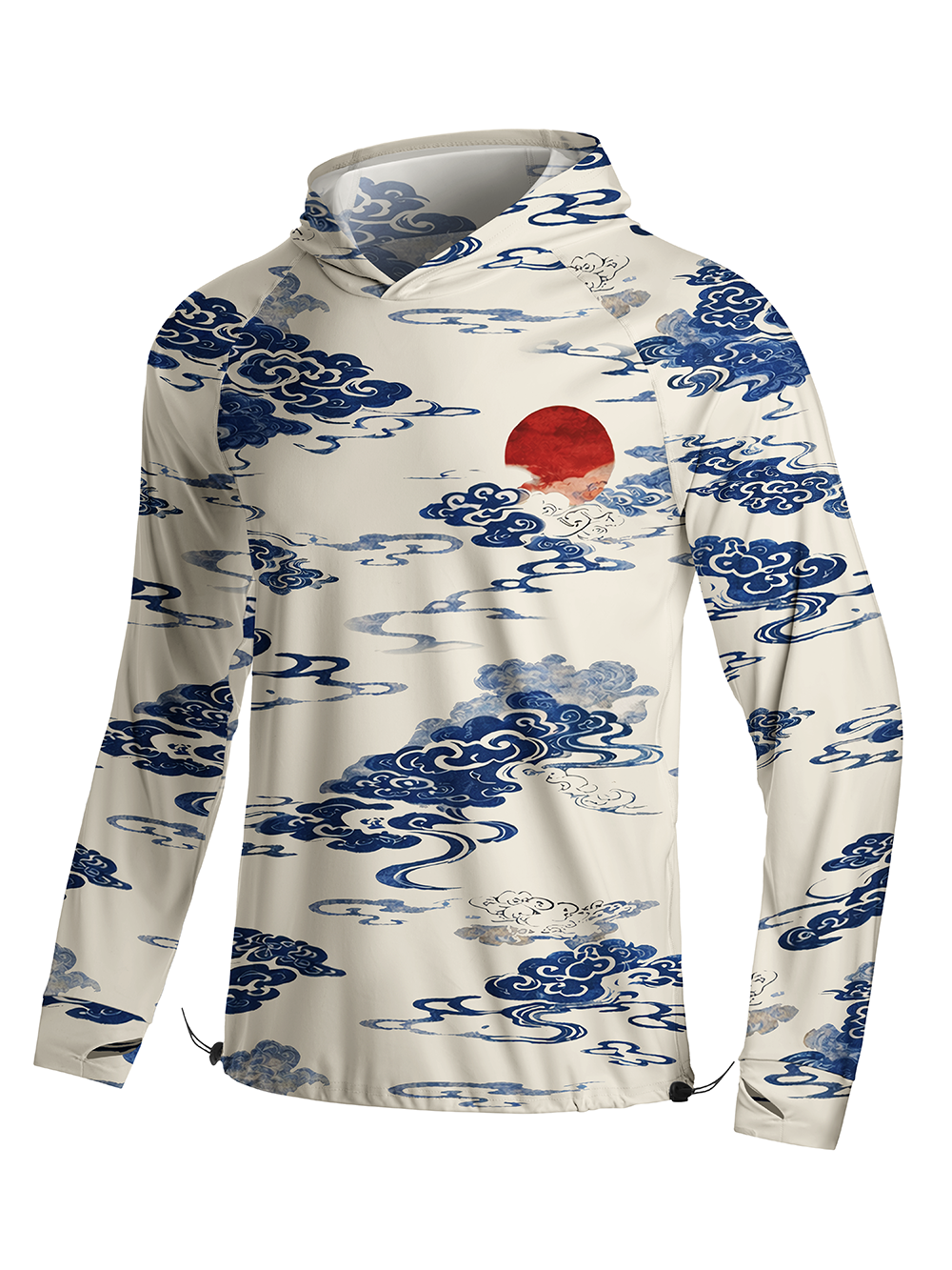 Orionride Auspicious Clouds Long Sleeve Cycling Hoodie Shirt