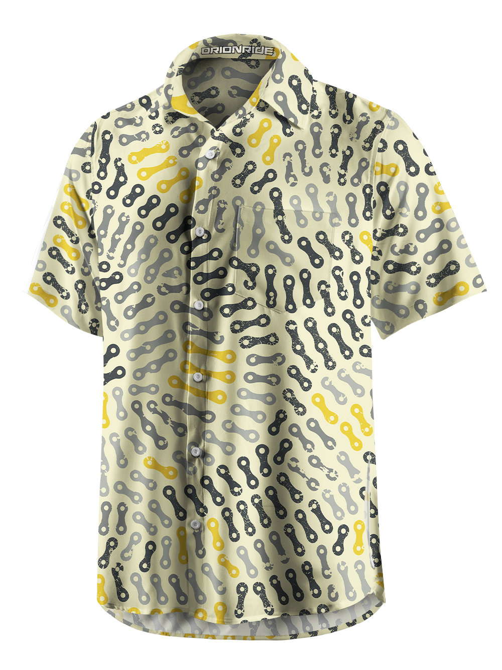 Orionride Chain Link Array Zipper Pockets Ultra Lightweight Short Sleeves Gravel Shirt