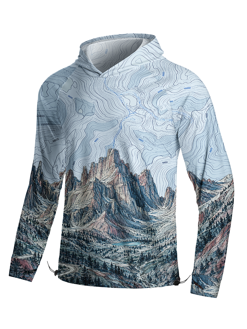 Orionride Contour Peak Long Sleeve Cycling Hoodie Shirt