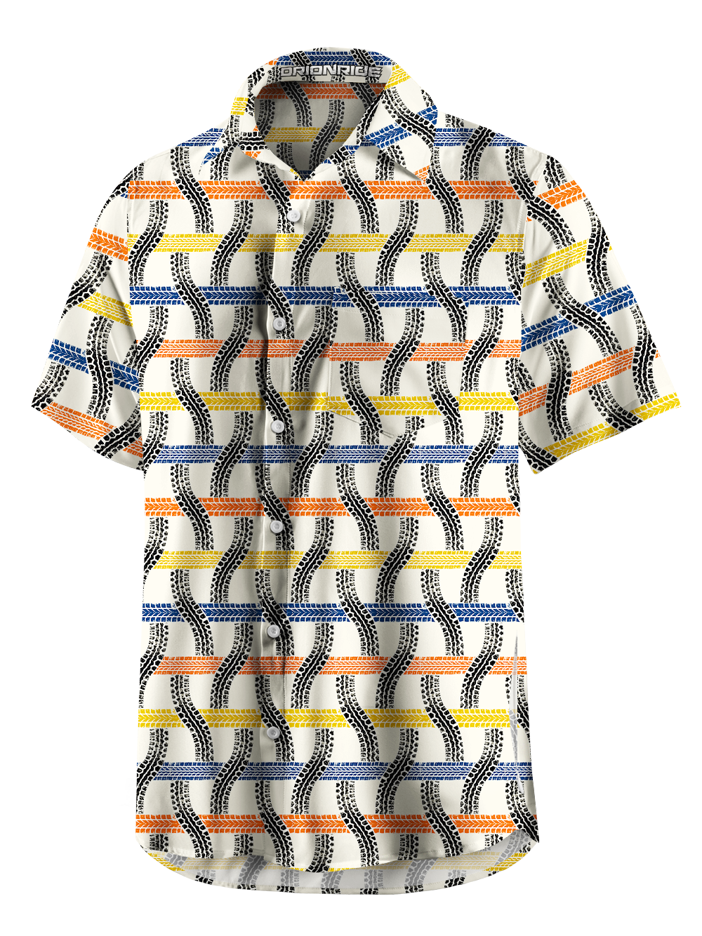 Orionride Track Warning Lines Zipper Pockets Ultra Lightweight Short Sleeves Gravel Shirt