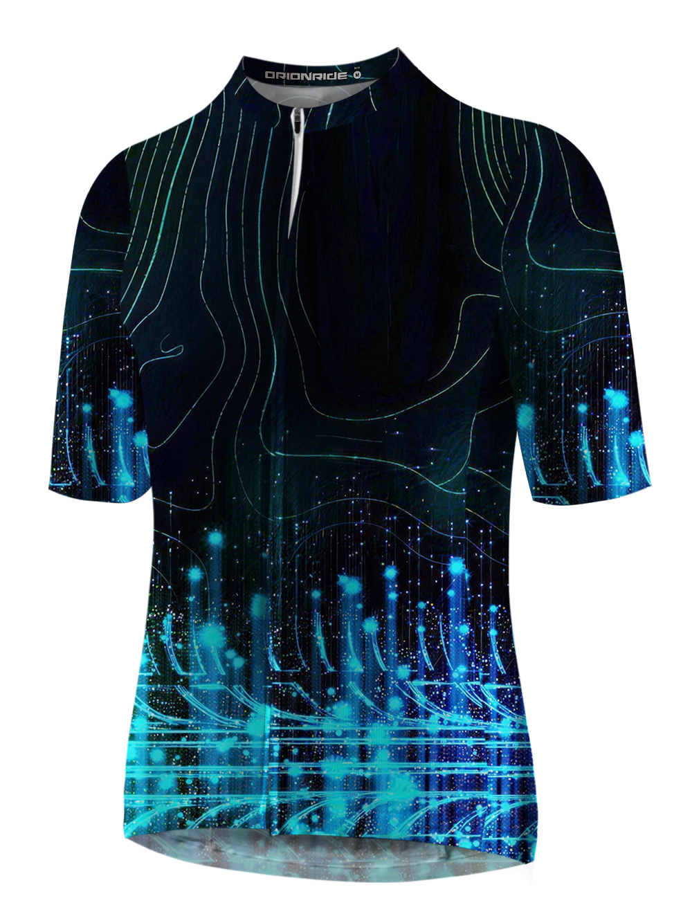 Orionride Neon Blue Light Short Sleeves Cycling Jersey